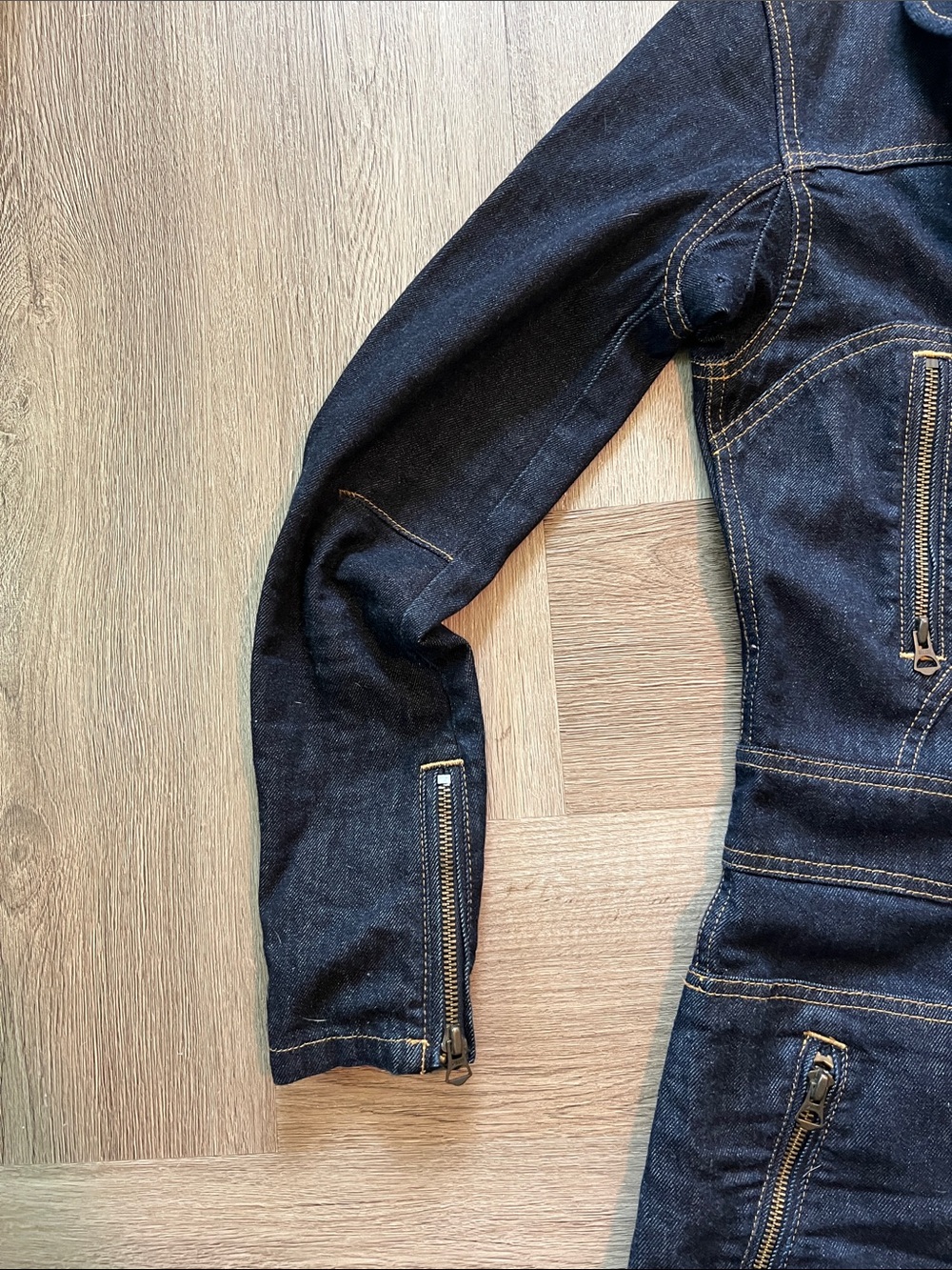 Women’s Polo Ralph Lauren Dark Blue Denim Jumpsuit with Zipper Details - Picture 5 of 9